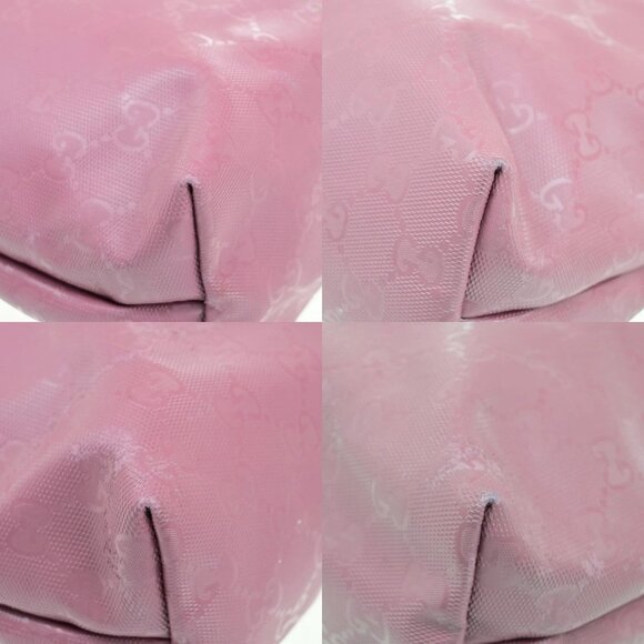 GUCCI Logo Imprime GG Pattern Shoulder Bag PVC Leather Pink GHW Italy 31YH147 - Picture 11 of 16